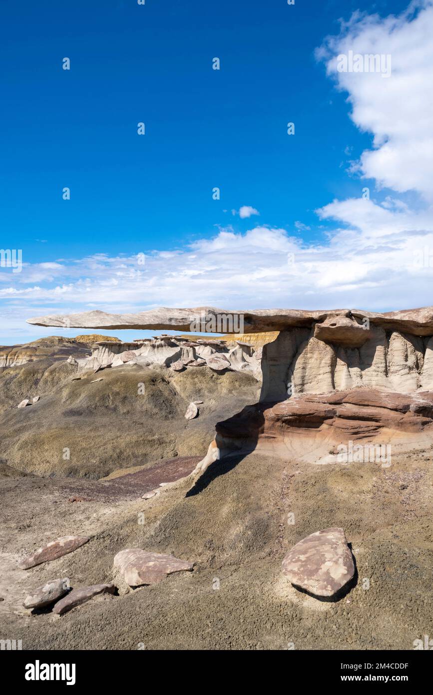 Photograph of the King of Wings, a bizarre, eroded rock and clay