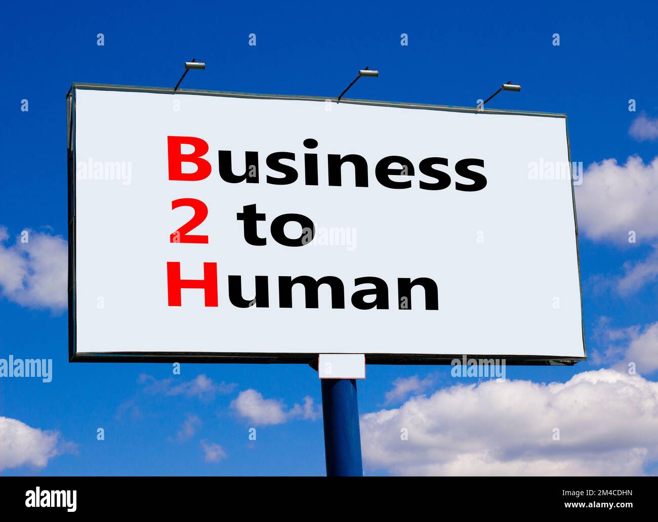 B2H business to human symbol. Concept words B2H business to human on ...