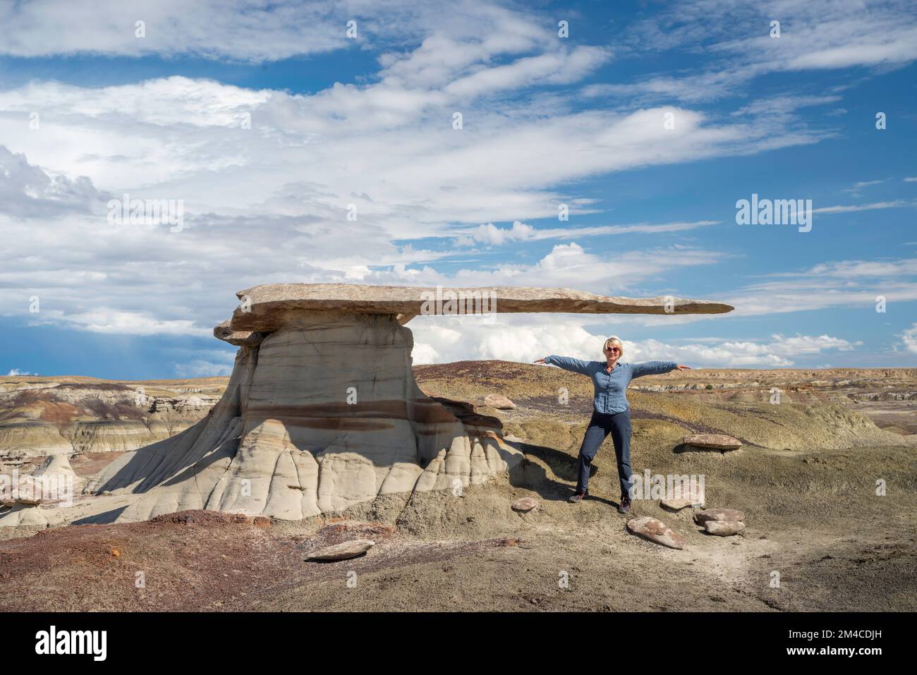 Photograph of the King of Wings, a bizarre, eroded rock and clay