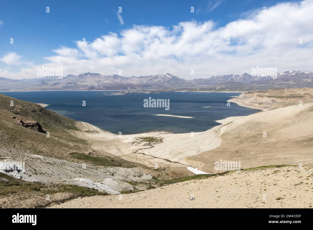 Landscape at Laguna del Maule in Chile, South America Stock Photo