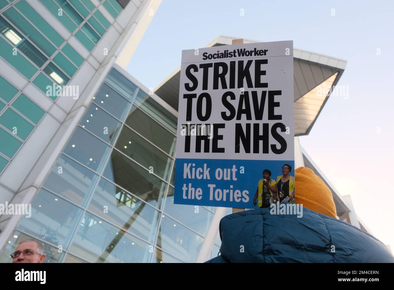 UCLH, London, UK. 20th Dec 2022. Rally and march from UCLH, Euston road