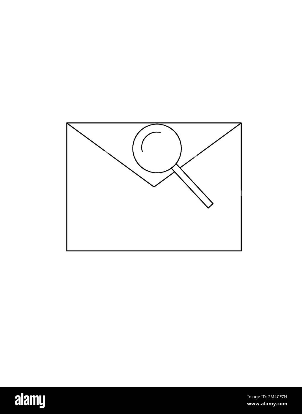 Closed envelope, email line icon. Testimonials and customer relationship management concept. Simple outline style. Stock Photo