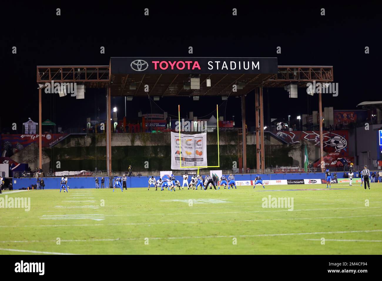 Toyota Stadium north end zone during the 2022 Frisco Bowl college