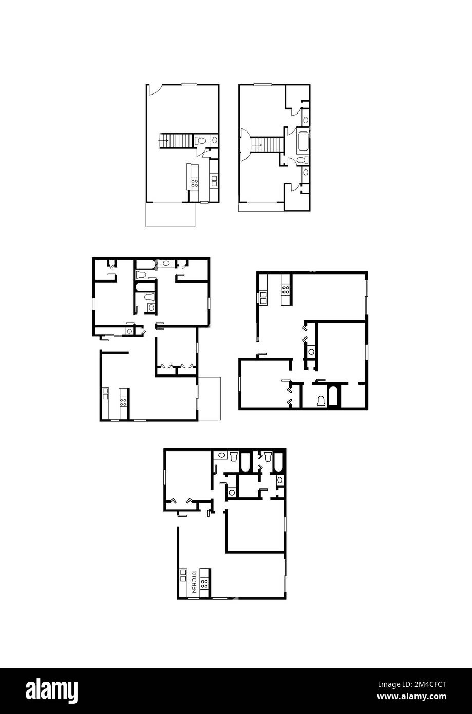 Property logo images. House black line icon. Floor plan icon. Popular media element. Home real estate symbol. Stock Photo