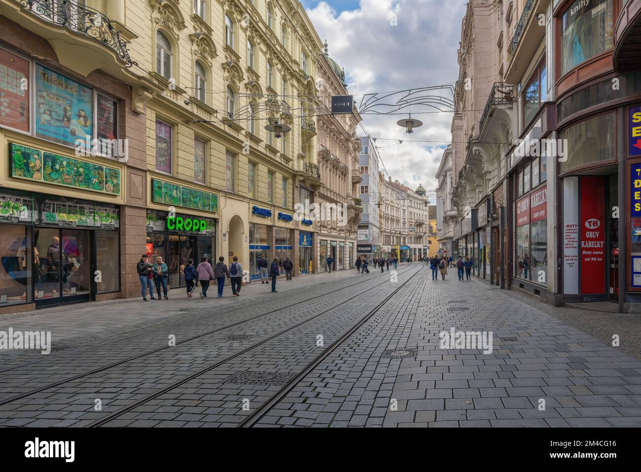 Masarykova Street - Brno, Czech Republic Stock Photo