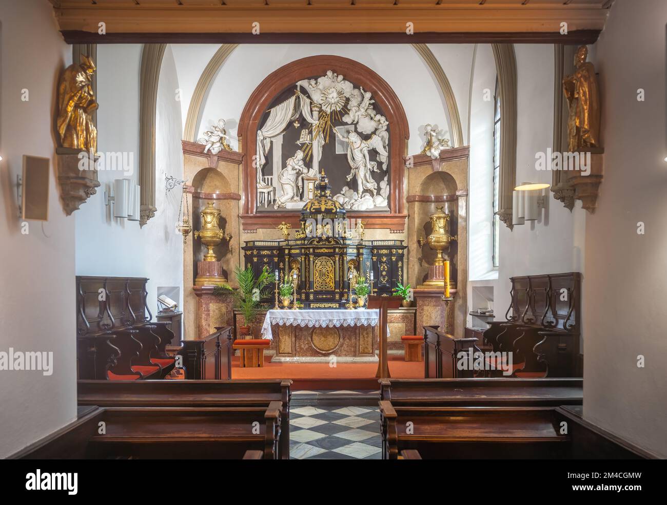 Chapel of the Annunciation at Cathedral of St. Peter and Paul Interior - Brno, Czech Republic Stock Photo