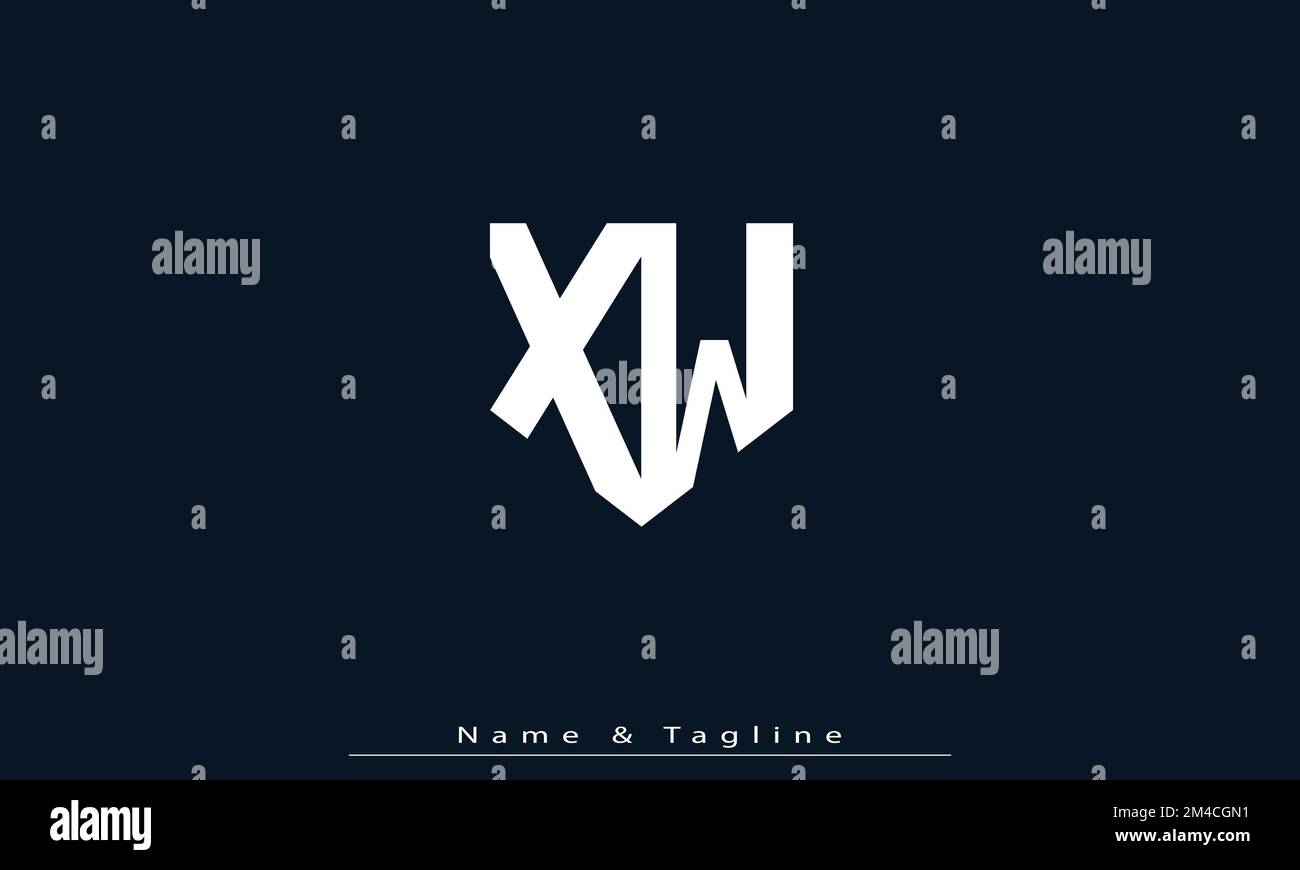Alphabet letters Initials Monogram logo XW , WX Stock Vector