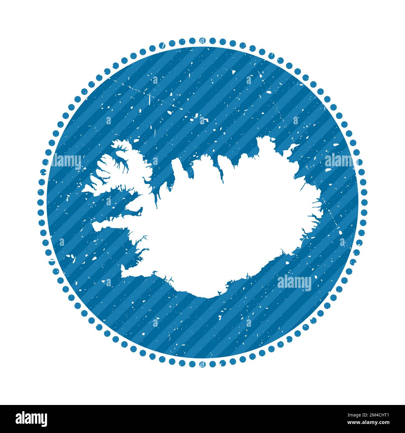 Iceland Map Ribbon Iceland striped retro travel sticker. Badge with map of country, vector ...