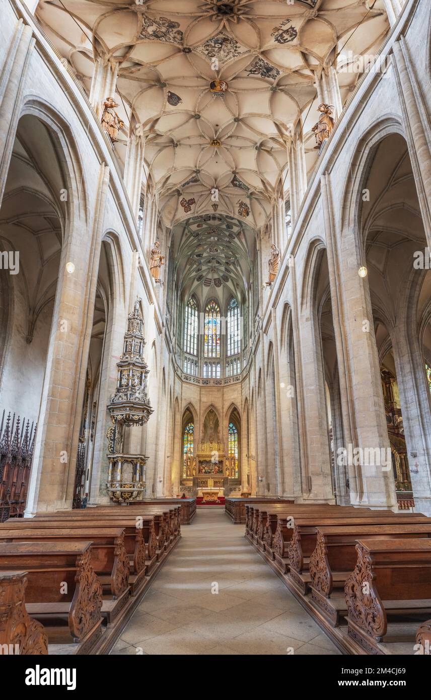 Cathedral of St. Barbara Interior - Kutna Hora, Czech Republic Stock Photo