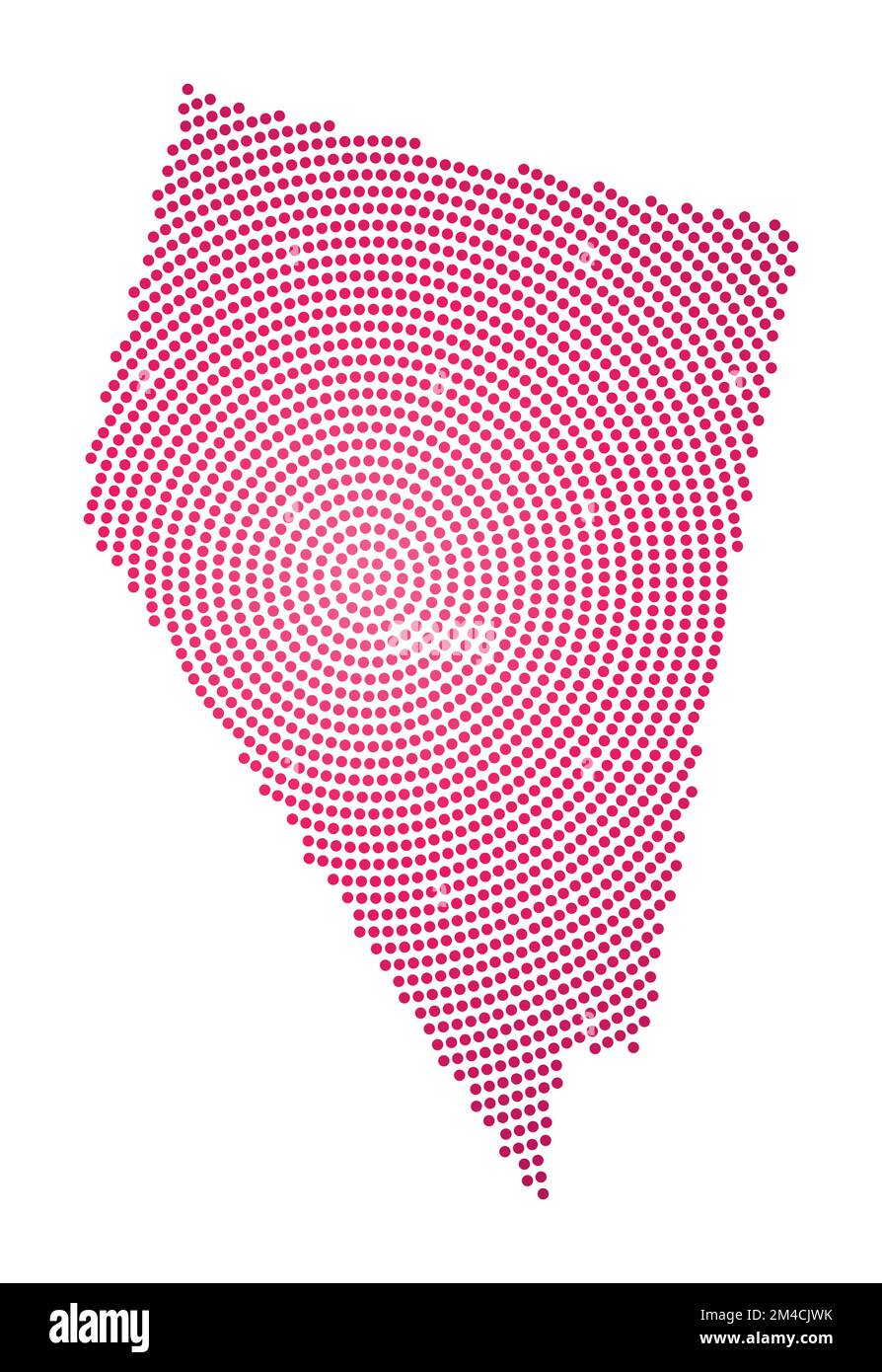 Nevada dotted map. Digital style shape of Nevada. Tech icon of the us