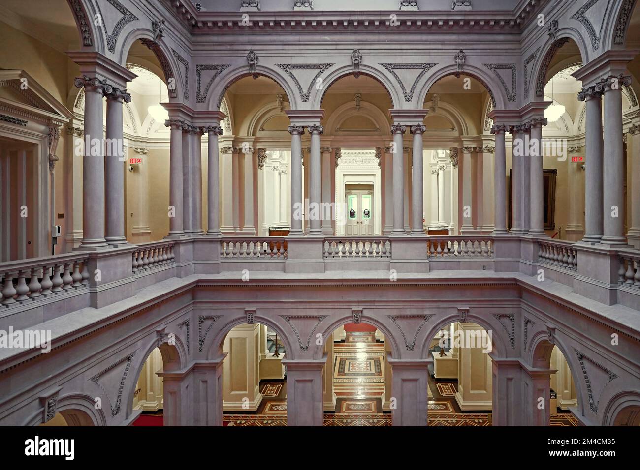 Toronto, Canada -  Central atrium of historic Osgoode Hall court house. Stock Photo