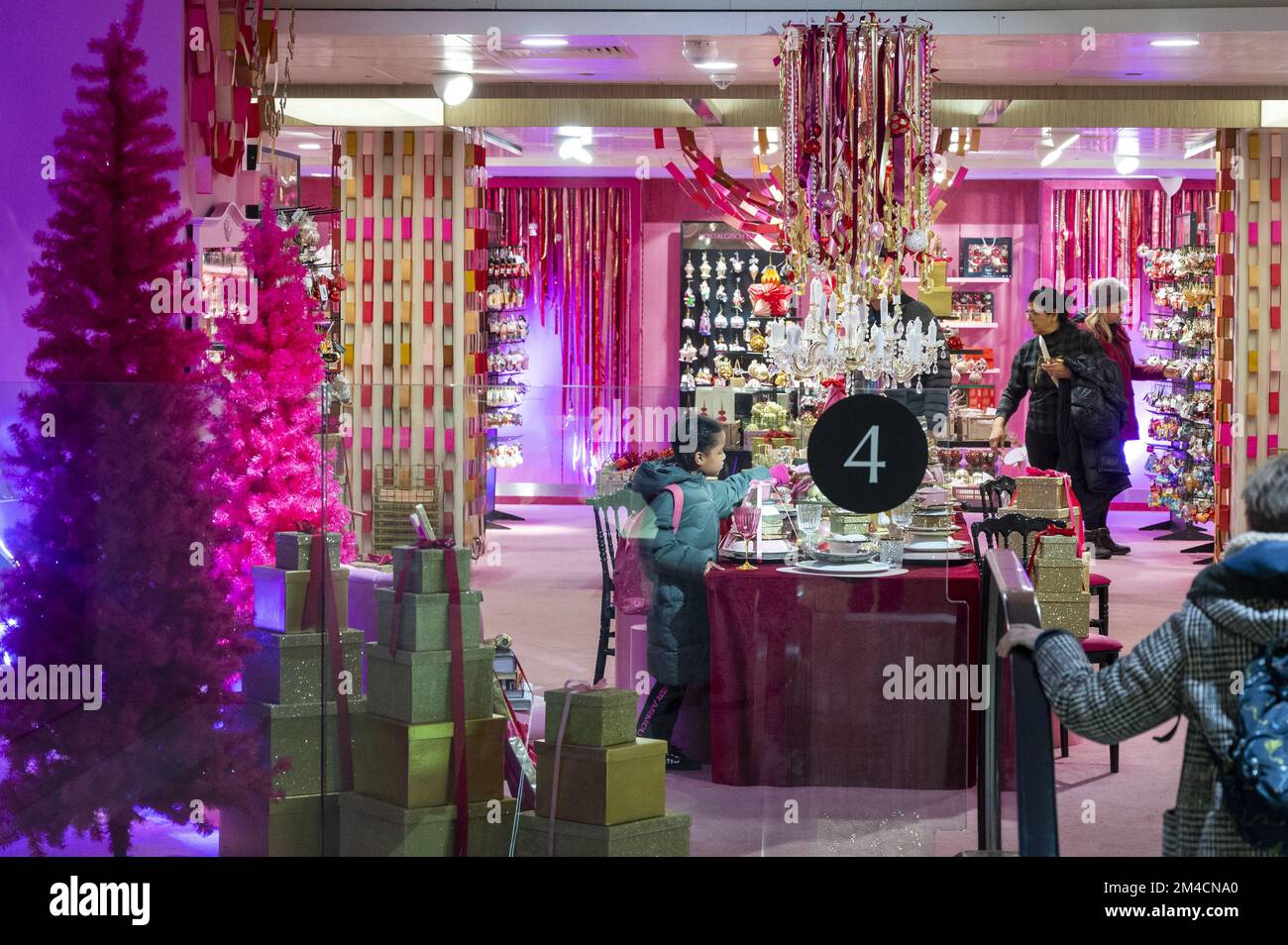 AMSTERDAM Christmas atmosphere in a department store in the center of