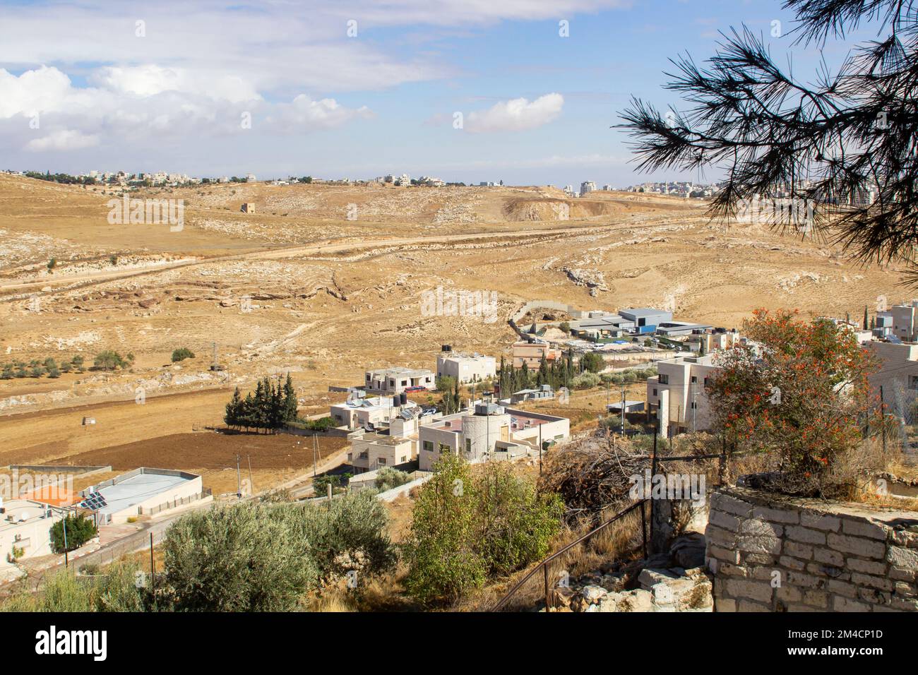 8 Nov 2022 The suburbs of Bethlehem Israel on the West Bank seen from the vantage point overlooking the so called shepherd's fields Stock Photo