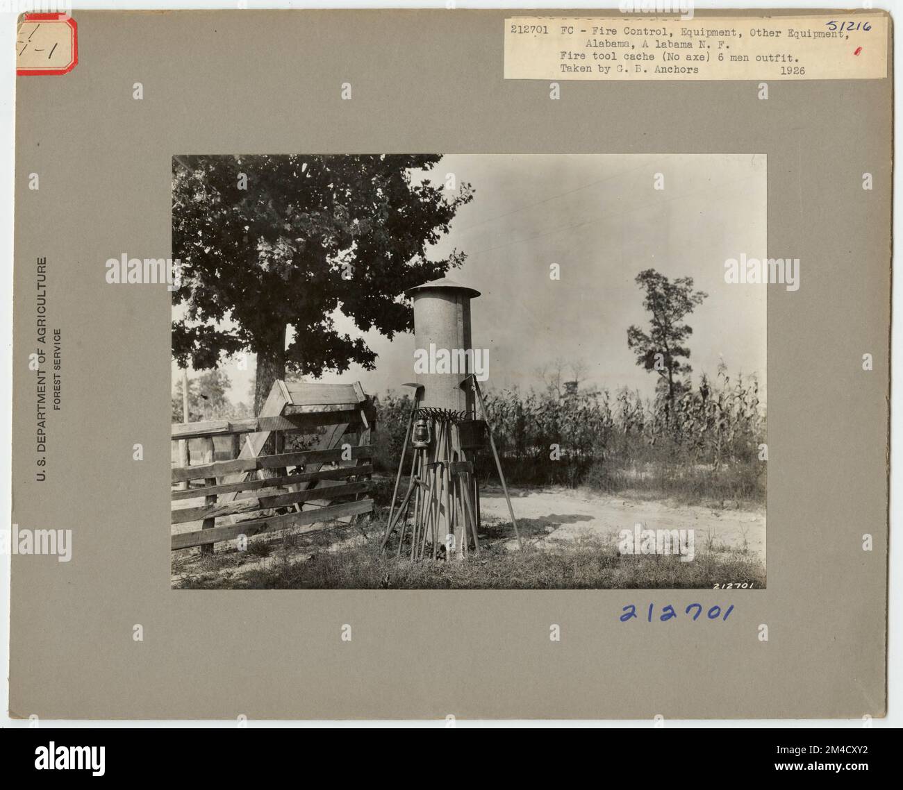 Forest Fire Equipment Tool Caches All States. Photographs Relating