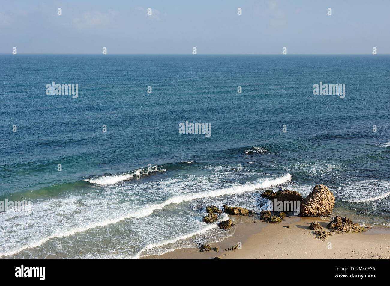 Mediterranean coast in southern Israel near the city of Ashkelon Stock ...