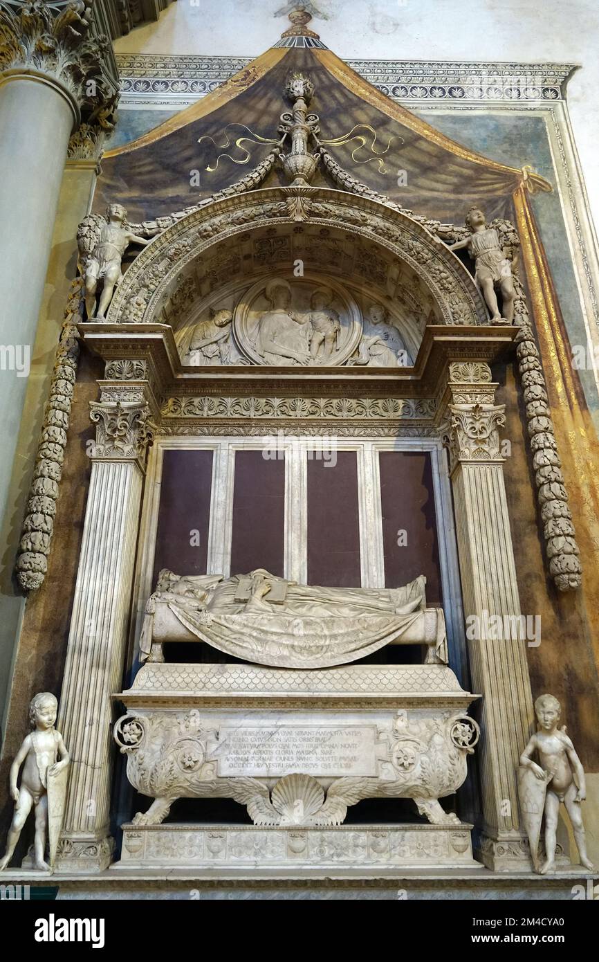 Tomb of Carlo Marsuppini (Italian humanist), Basilica di Santa Croce