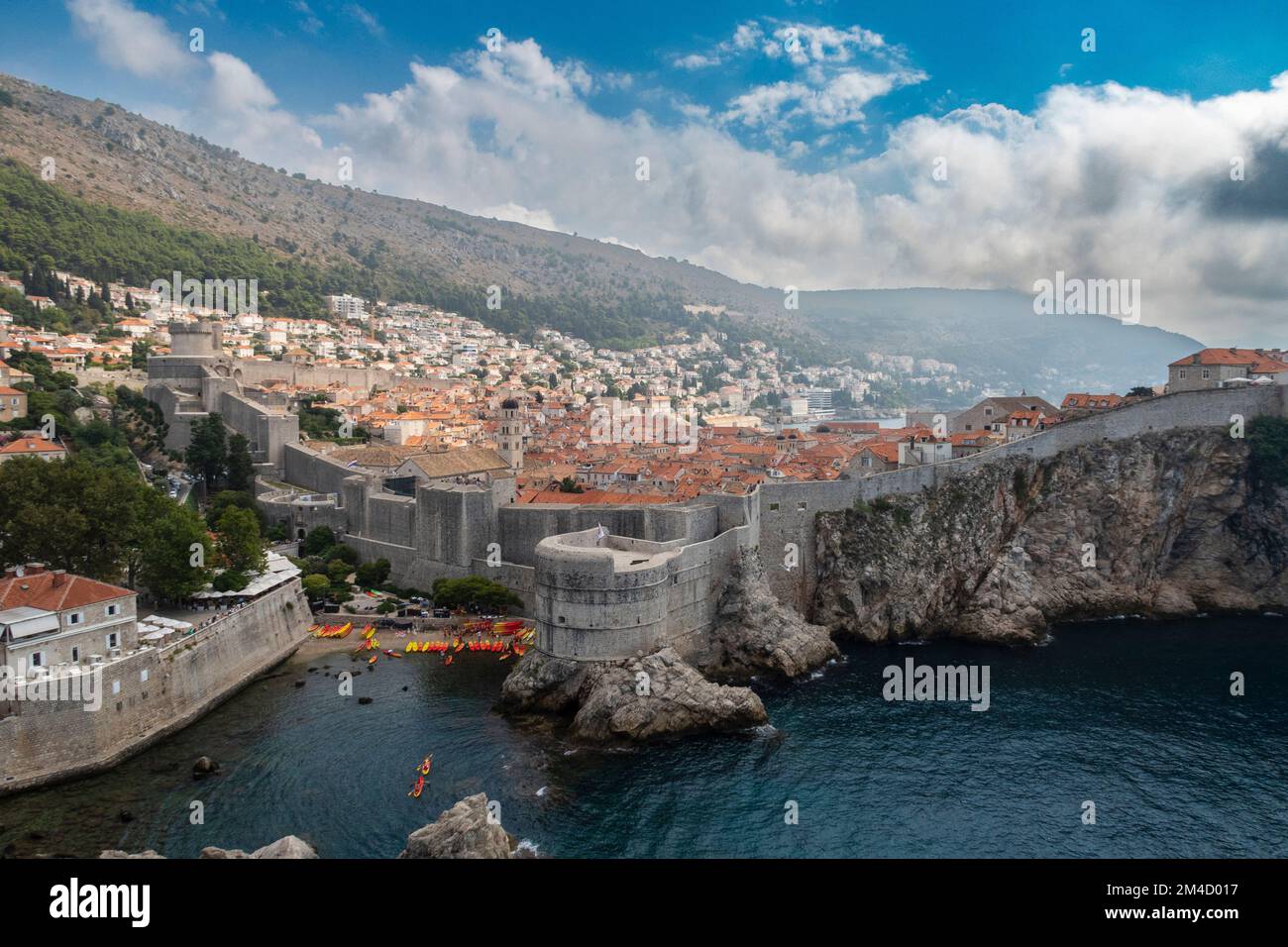 The walled city of Dubrovnik in Croatia Europe Stock Photo