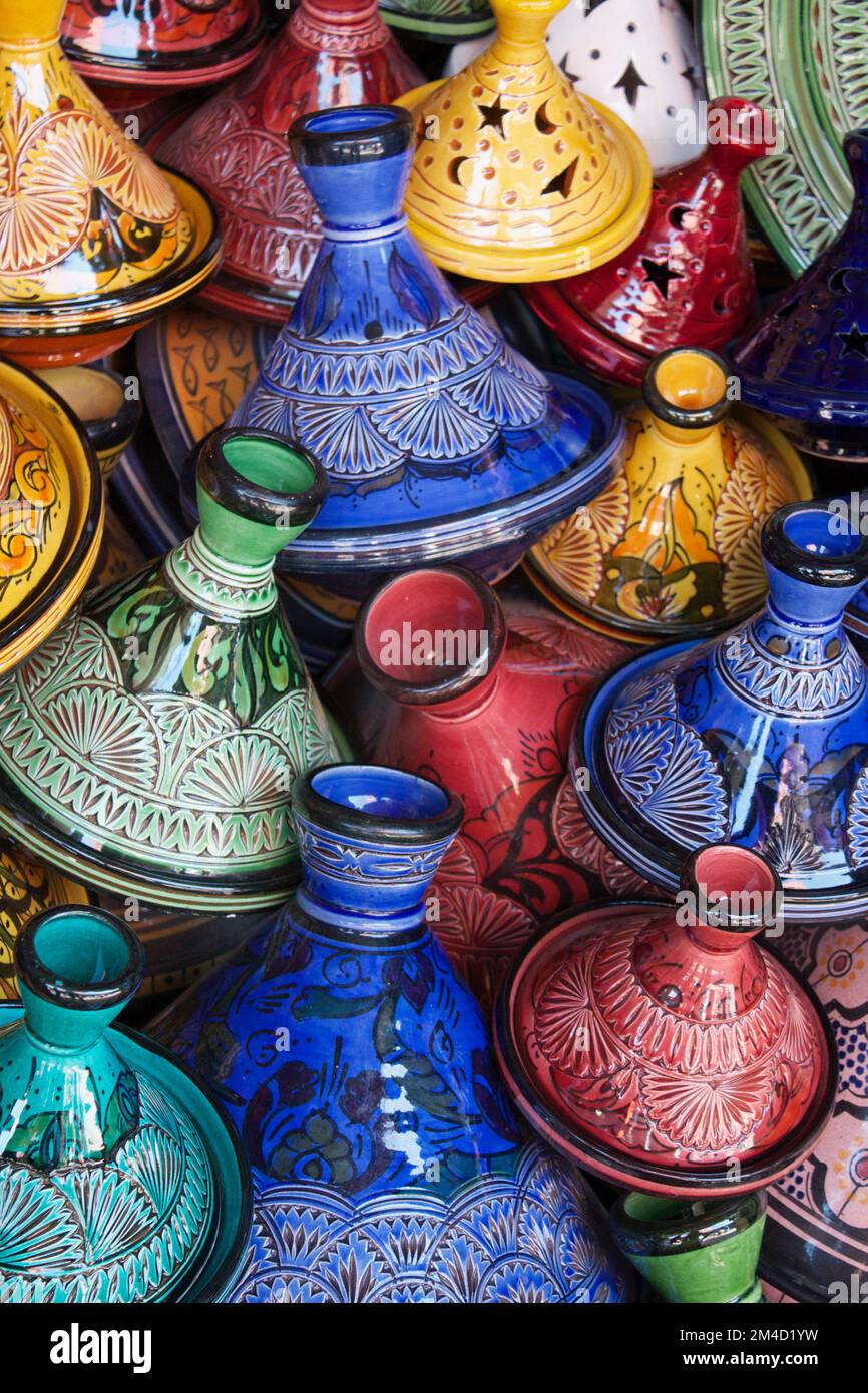 Colourful moroccan tagine pots hires stock photography and images Alamy