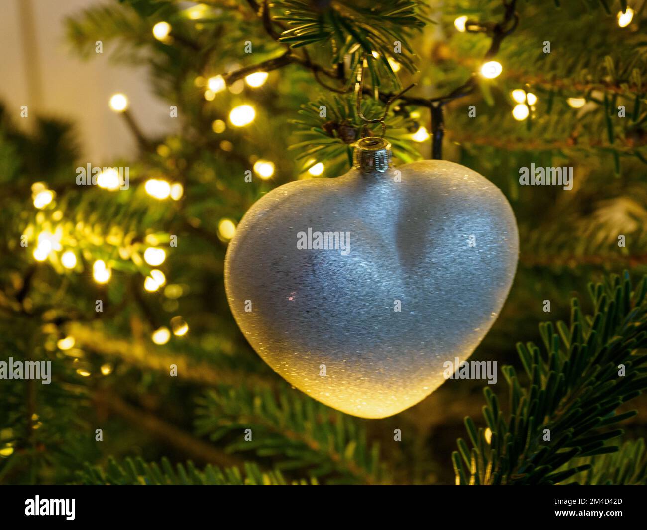 christmas tree with a crib in germany Stock Photo Alamy