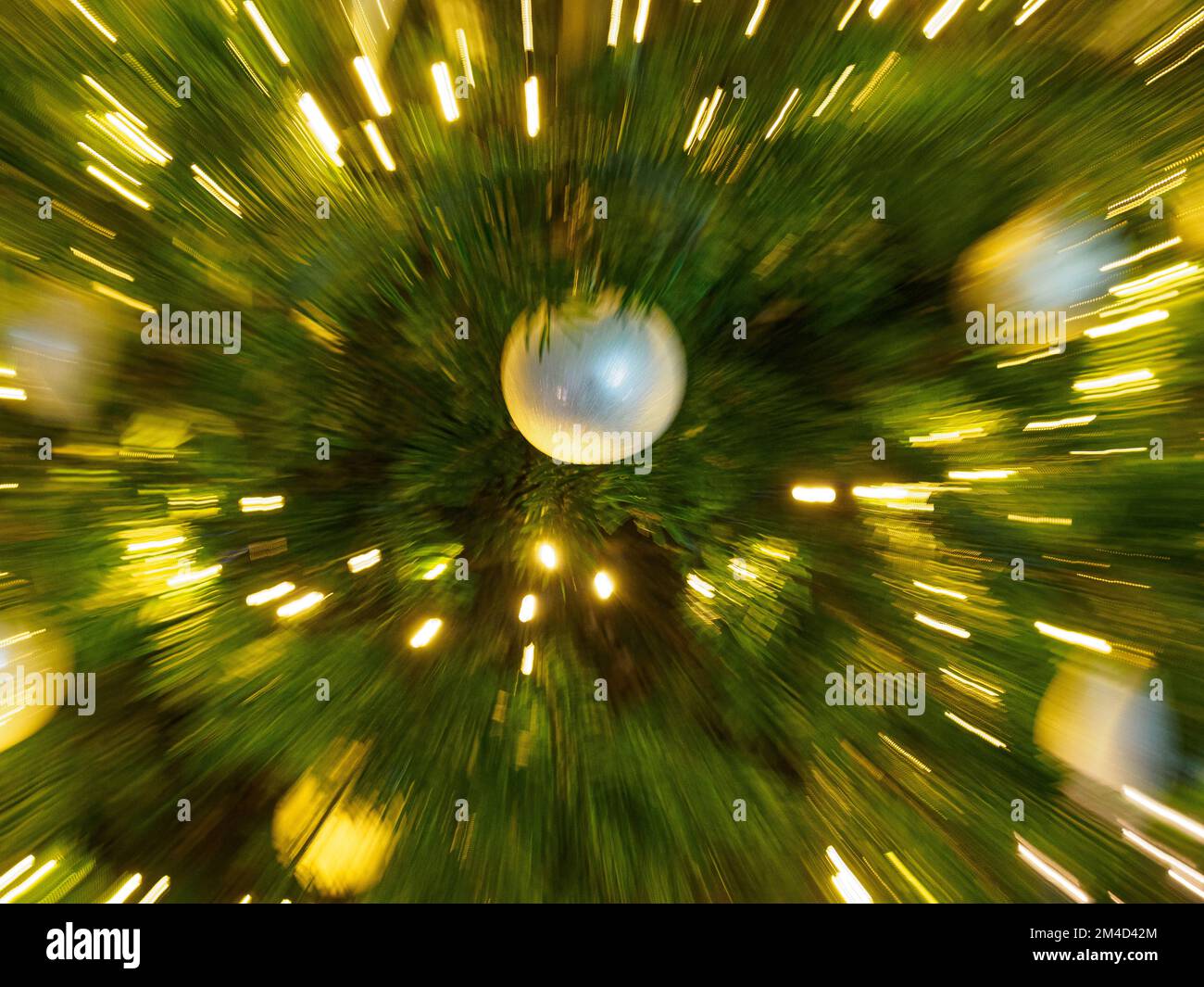 christmas tree with a crib in germany Stock Photo Alamy