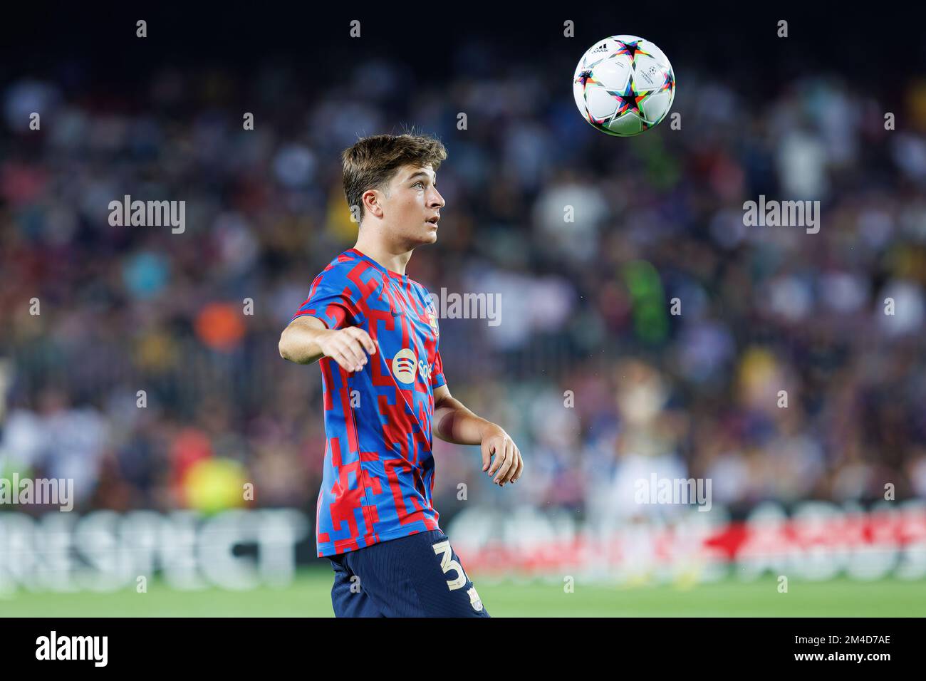 BARCELONA - SEP 7: Pablo Torre warms up prior to the Champions League ...