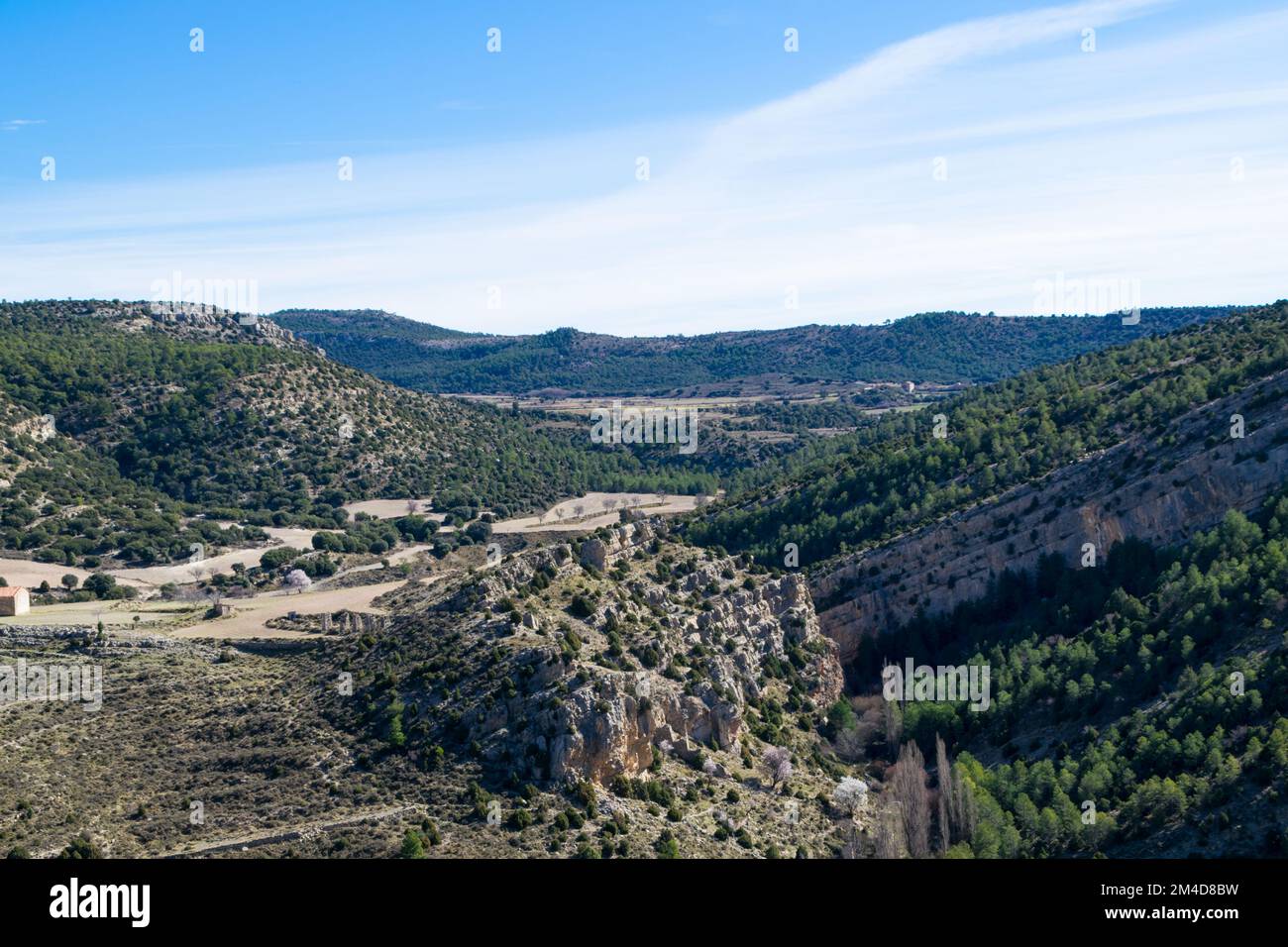 Landscape of mountains in the Valencian community. Valencia - Spain Stock Photo