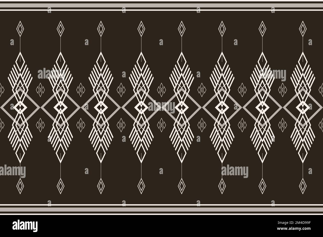 geometric ethnic pattern seamless pattern vector. style ethnic abstract geometry two tone textile. pattern for fabric, background,winter,pillow. Stock Vector