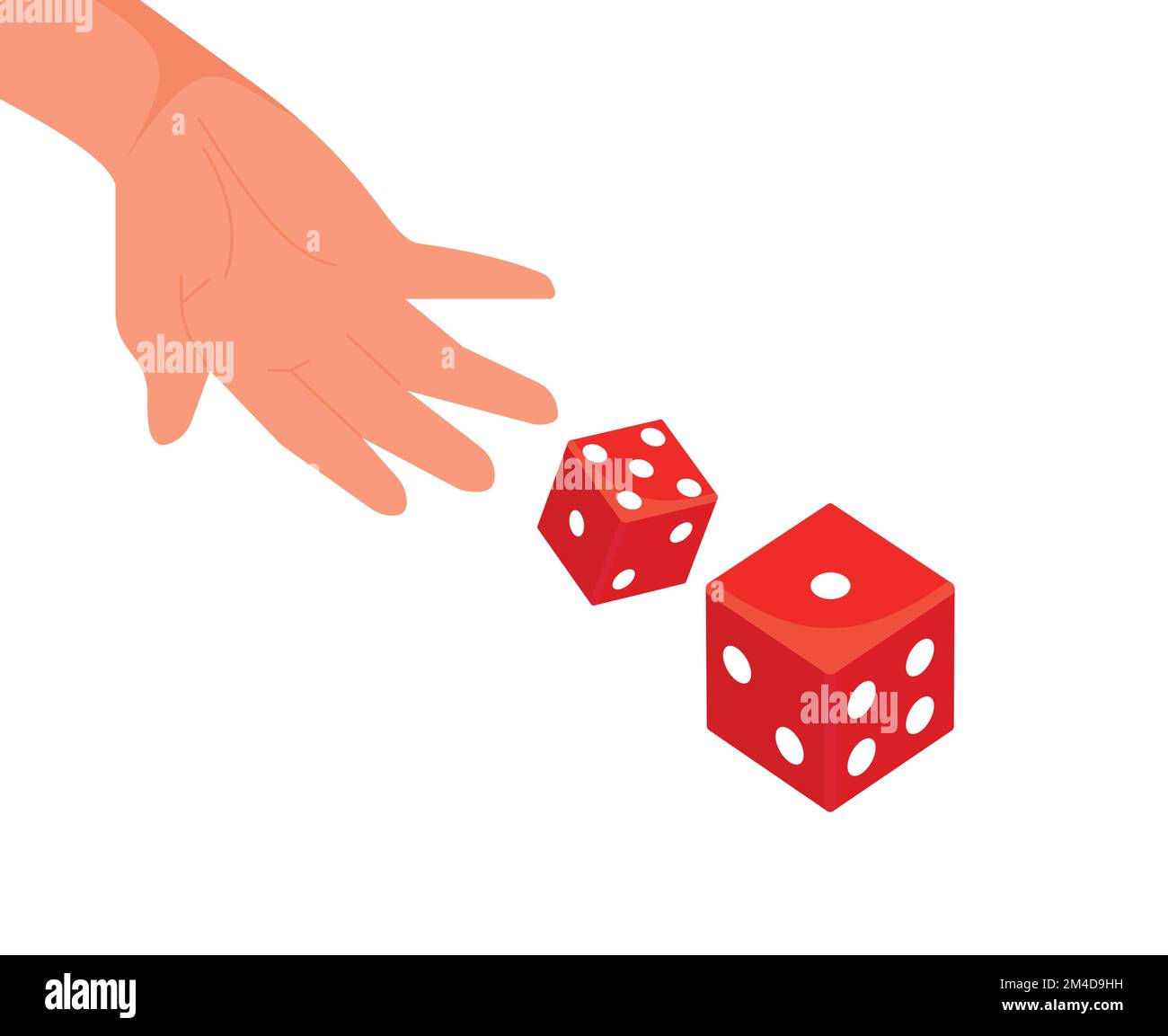 Woman casino throwing dice Stock Vector Images Alamy