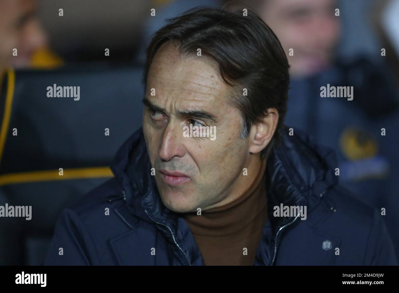Wolverhampton, UK. 20th Dec, 2022. Julen Lopetegui manager of Wolverhampton Wanderers during the Carabao Cup Fourth Round match Wolverhampton Wanderers vs Gillingham at Molineux, Wolverhampton, United Kingdom, 20th December 2022 (Photo by Gareth Evans/News Images) in Wolverhampton, United Kingdom on 12/20/2022. (Photo by Gareth Evans/News Images/Sipa USA) Credit: Sipa USA/Alamy Live News Stock Photo