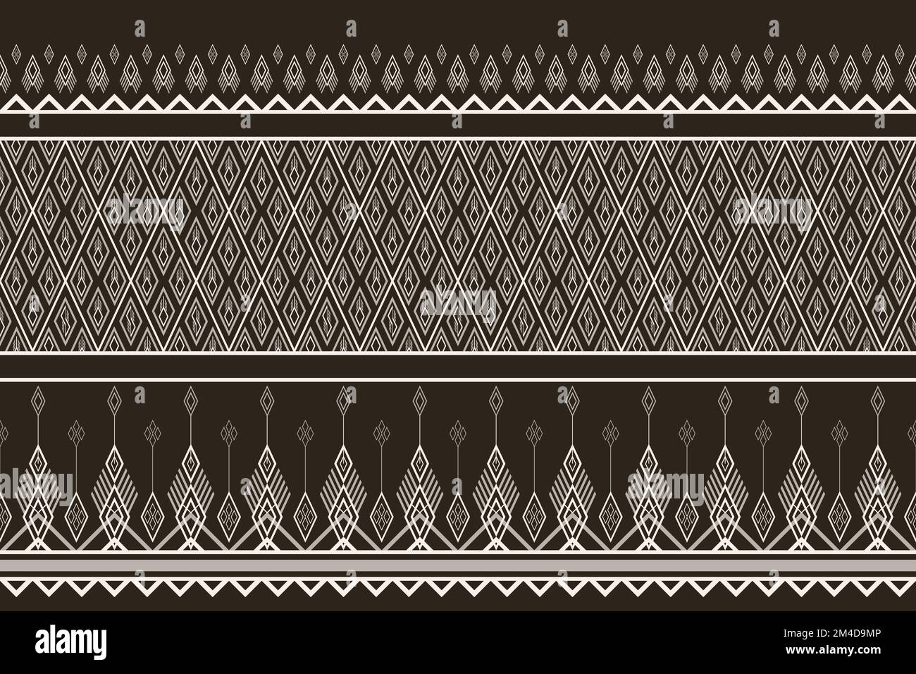 geometric ethnic pattern seamless pattern vector. style ethnic abstract geometry two tone textile. pattern for fabric, background,winter,pillow. Stock Vector