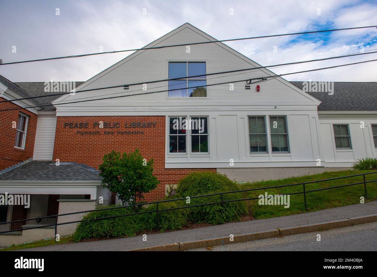 Pease Public Library at 1 Russell Street in historic town center of