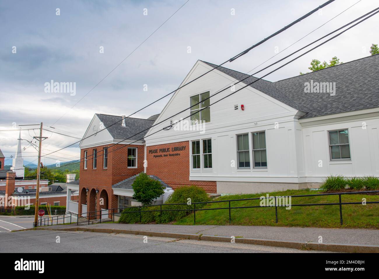 Pease Public Library at 1 Russell Street in historic town center of