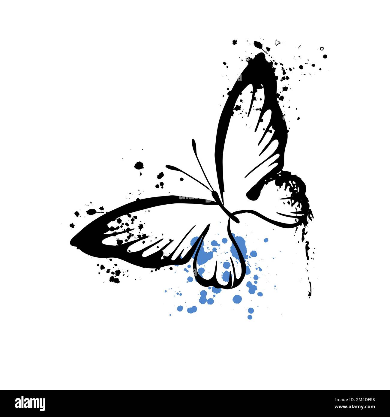Abstract butterfly vector illustration Stock Vector Images - Alamy