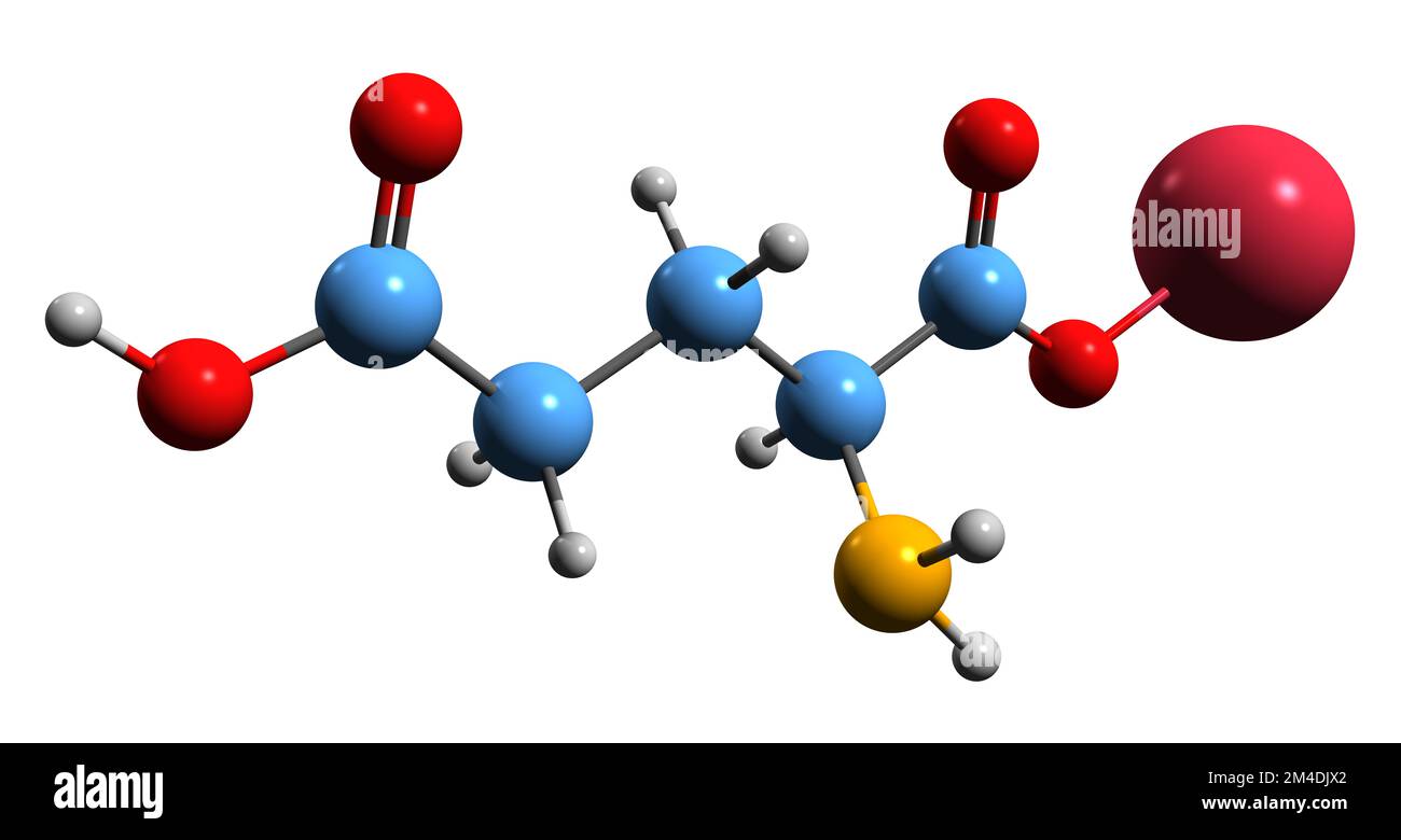 Chemistry chemical formula glutamate Banque d'images détourées - Alamy