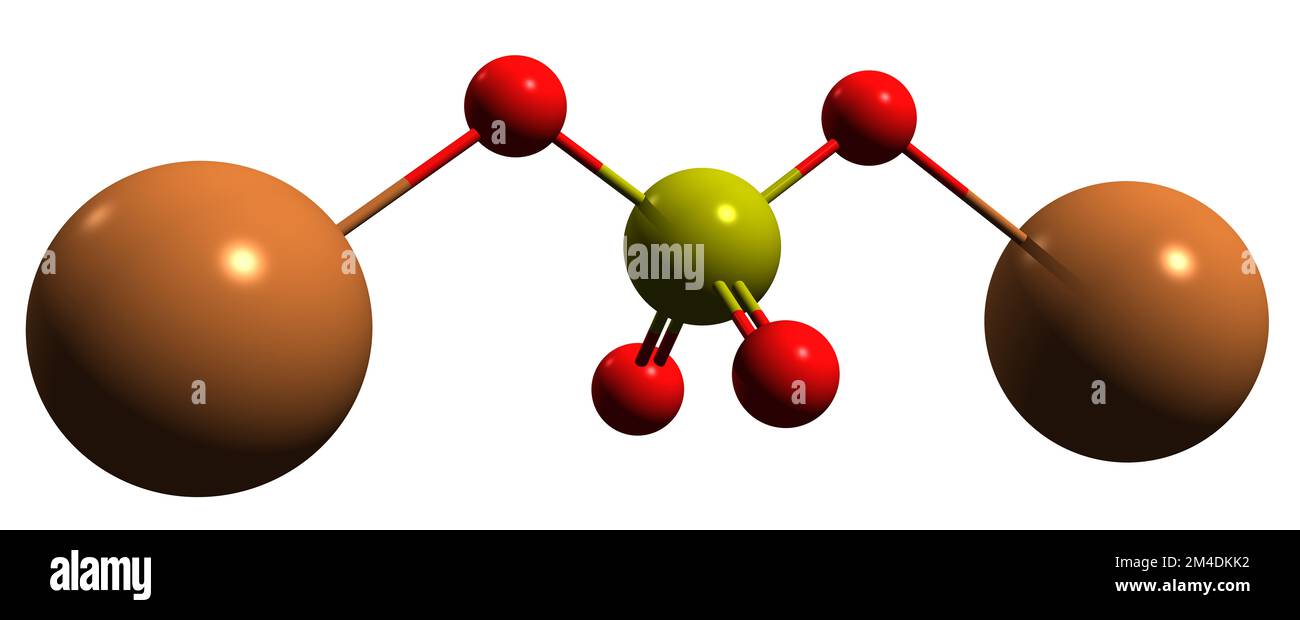 3D image of Potassium sulfate skeletal formula molecular chemical structure of sulphate of