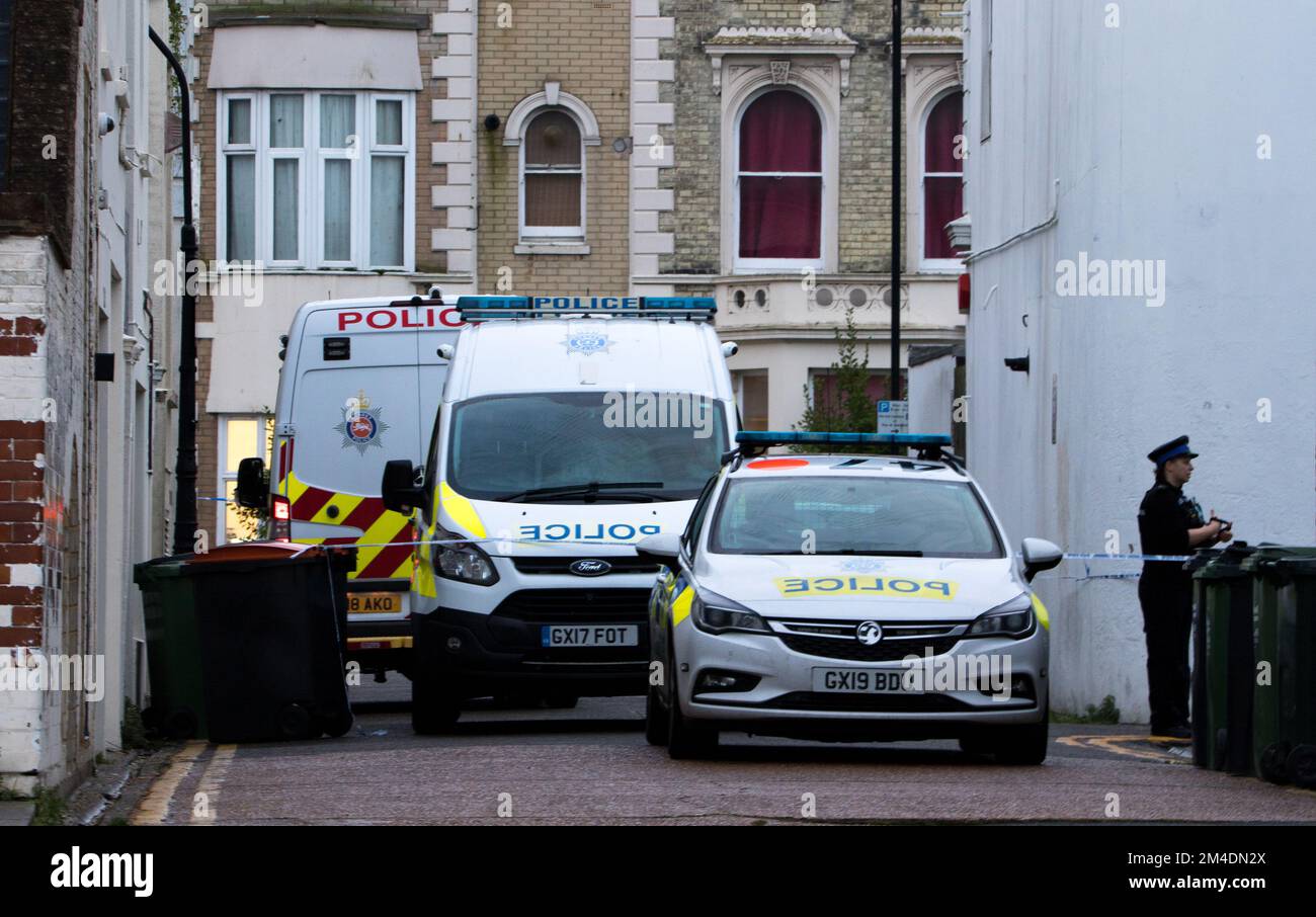 Eastbourne, East Sussex, UK. 20th Dec, 2022. 59 year old Tony King of Cornfield Terrace Eastbourne has been charged with murder following the death of 68-year-old Sabrina Cooper on Sunday evening. The victim was the niece of the late entertainer, Tommy Cooper Credit: Newspics UK South/Alamy Live News Stock Photo