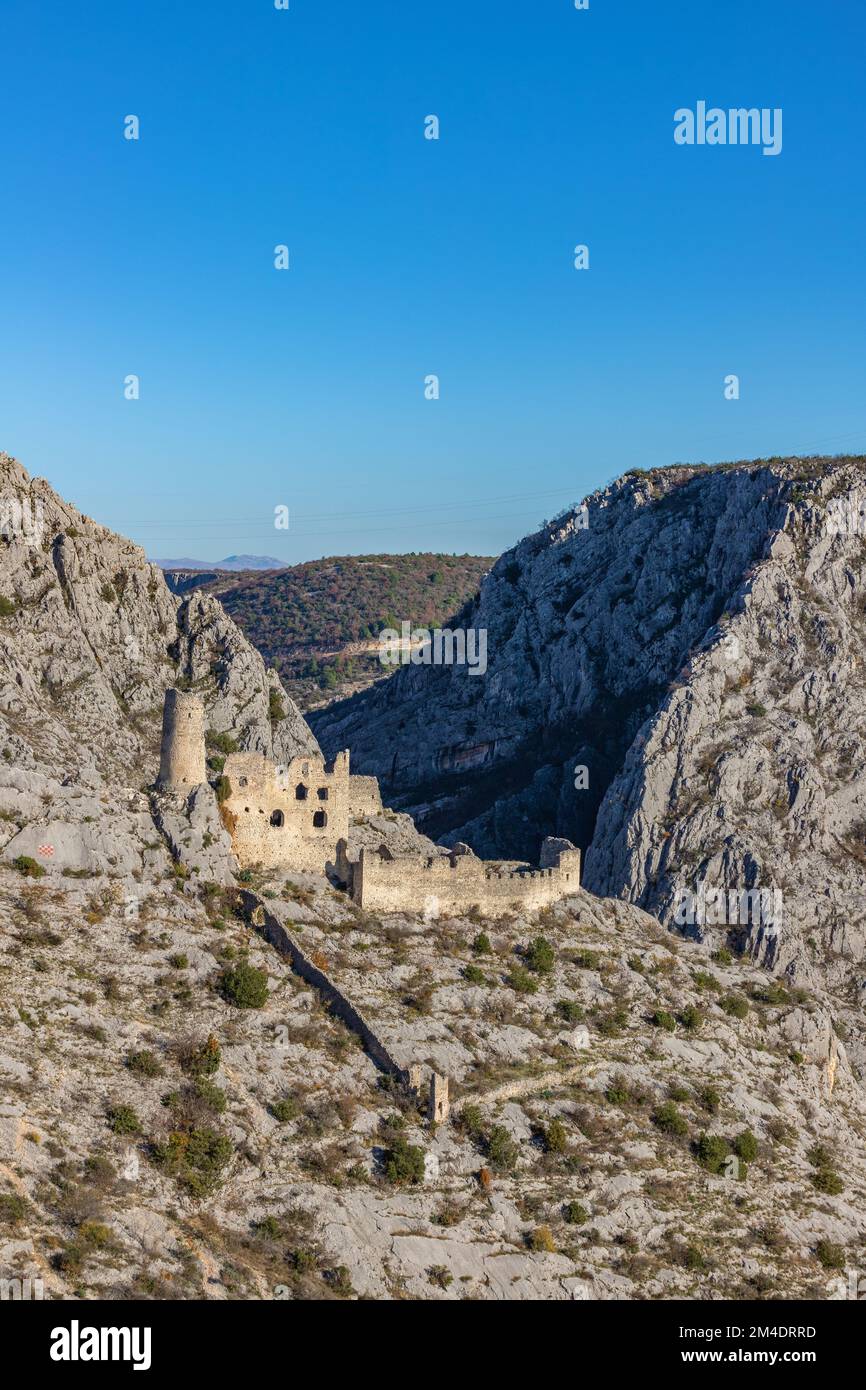 Ključica or Ključ medieval fortress in Krka National park, Croatia Stock Photo