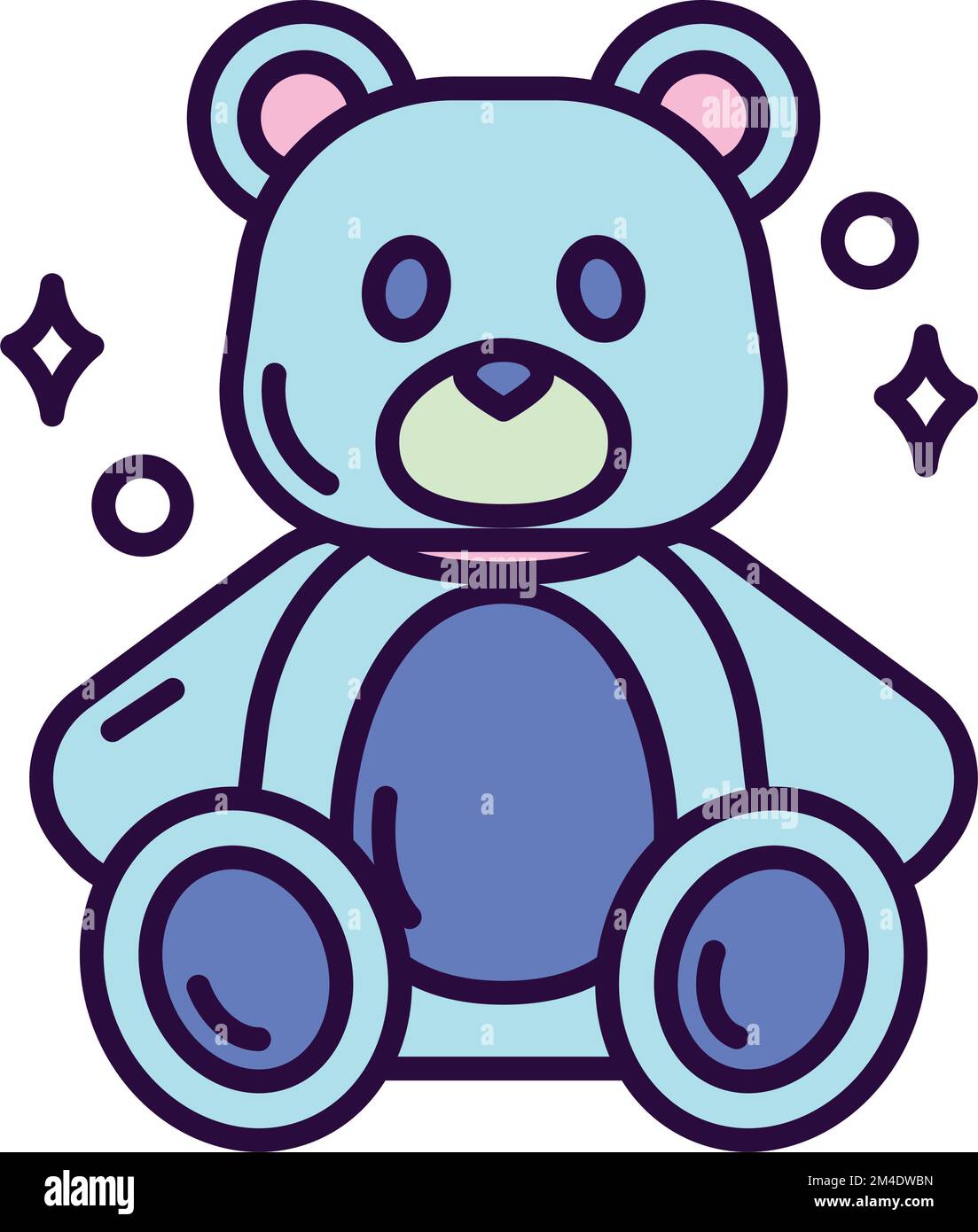 Isolated cute teddy bear toy icon Vector Stock Vector Image & Art - Alamy