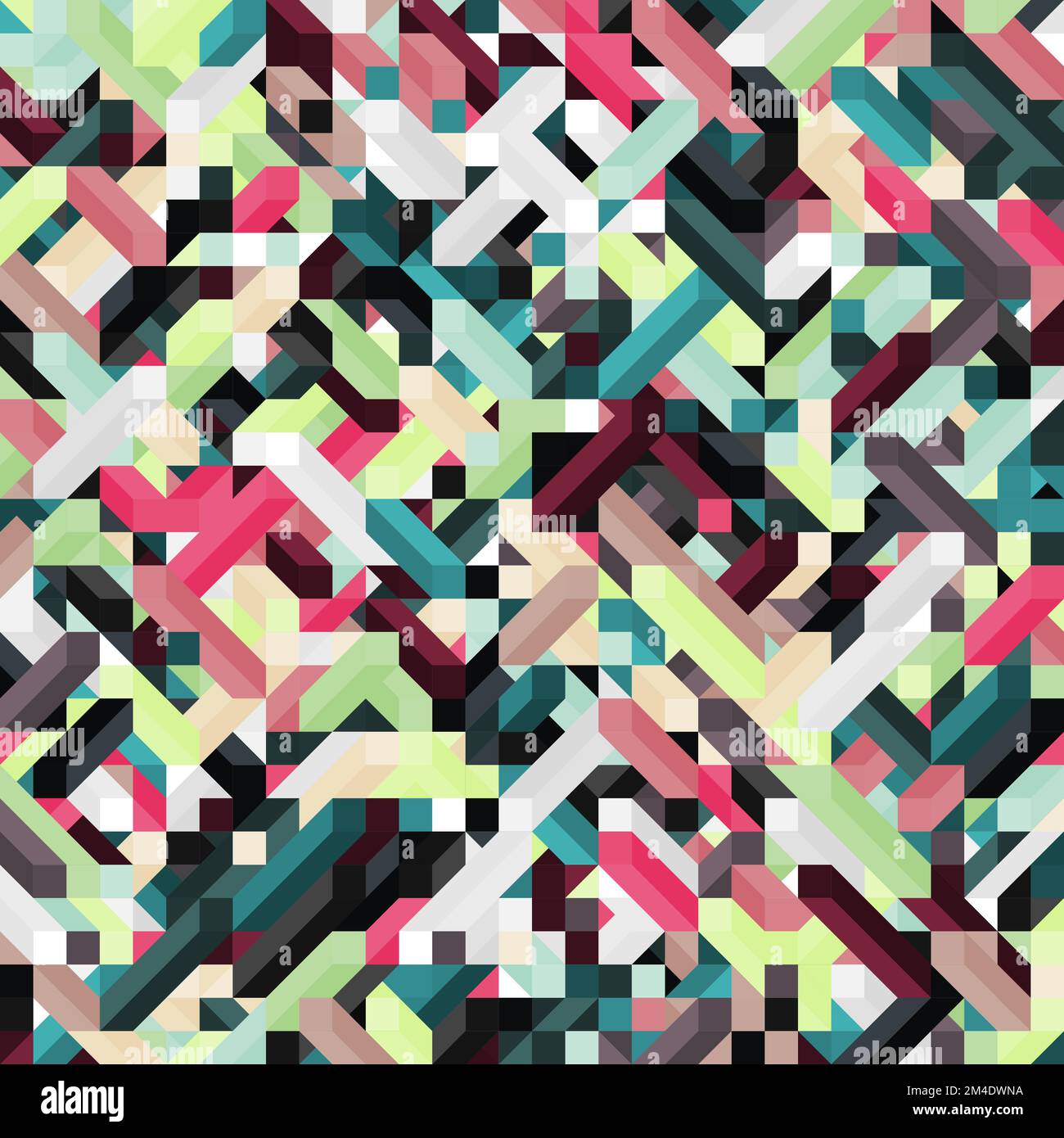 Color Dimonds illusion background generative pattern illustration Stock ...