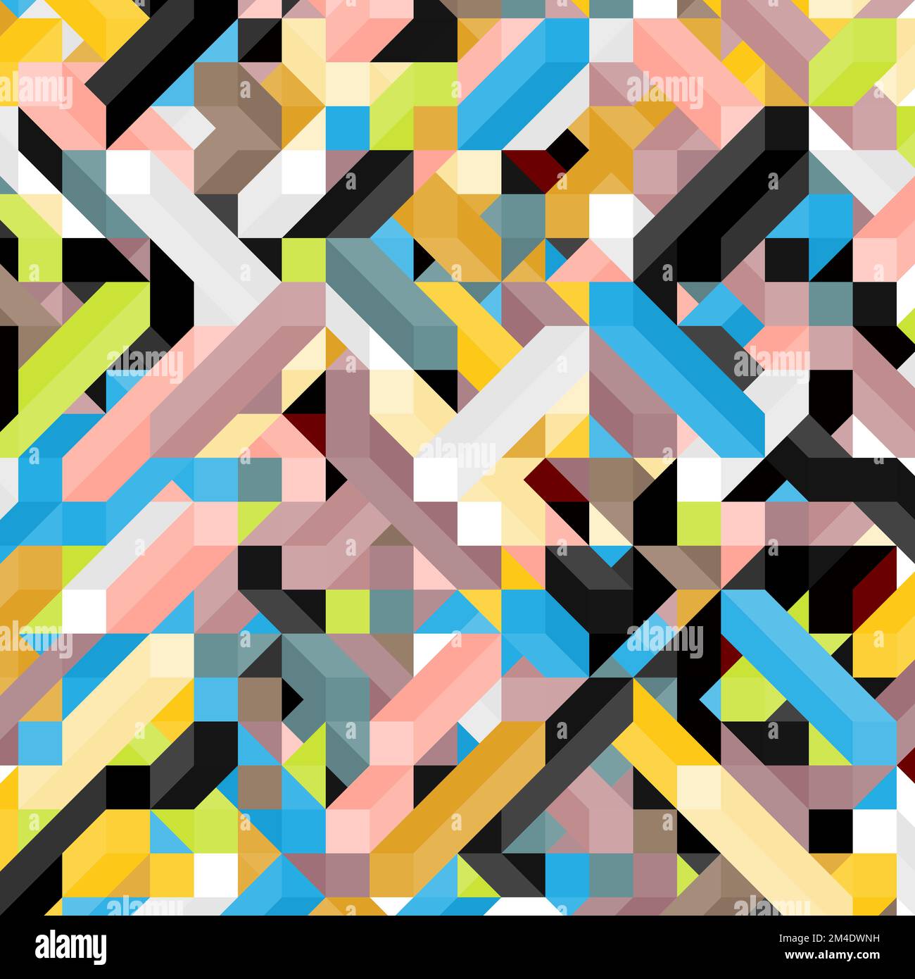 Color Dimonds illusion background generative pattern illustration Stock ...