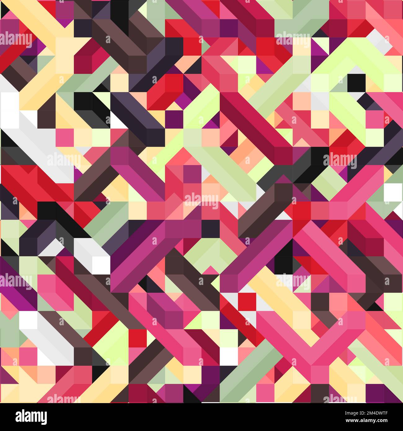 Color Dimonds illusion background generative pattern illustration Stock ...