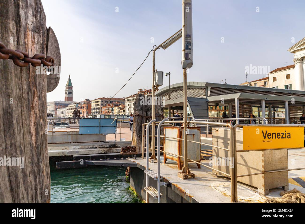 San Marco vaporetto stop in Venice. The most popular stop in Venice. St
