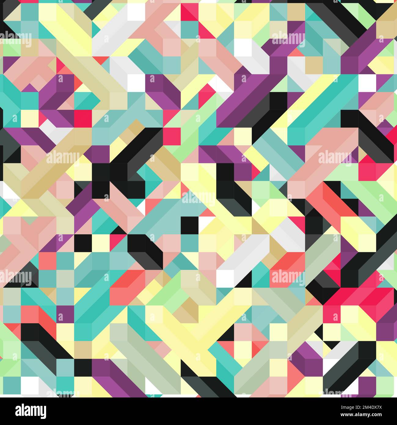 Color Dimonds illusion background generative pattern illustration Stock ...