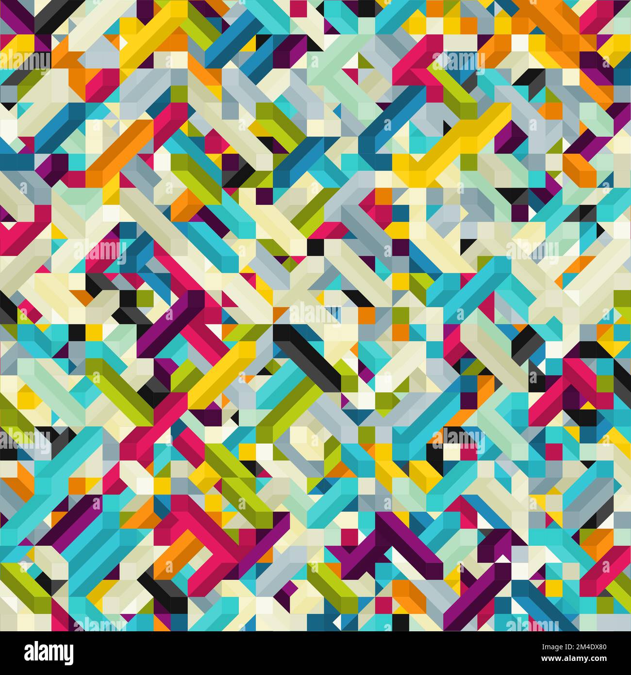 Color Dimonds illusion background generative pattern illustration Stock ...