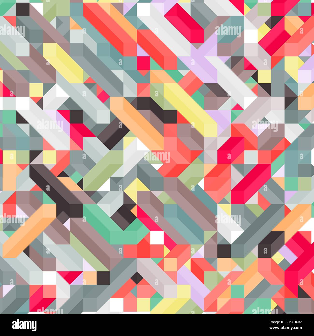 Color Dimonds illusion background generative pattern illustration Stock ...
