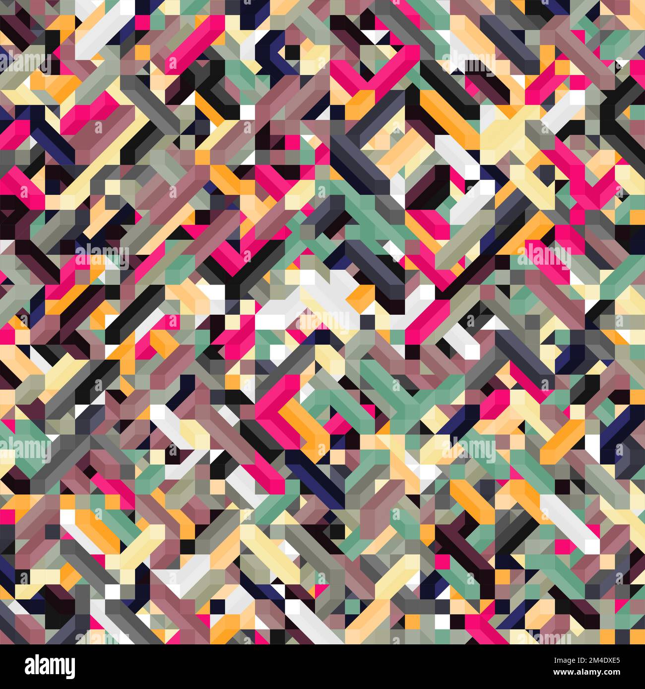 Color Dimonds illusion background generative pattern illustration Stock ...