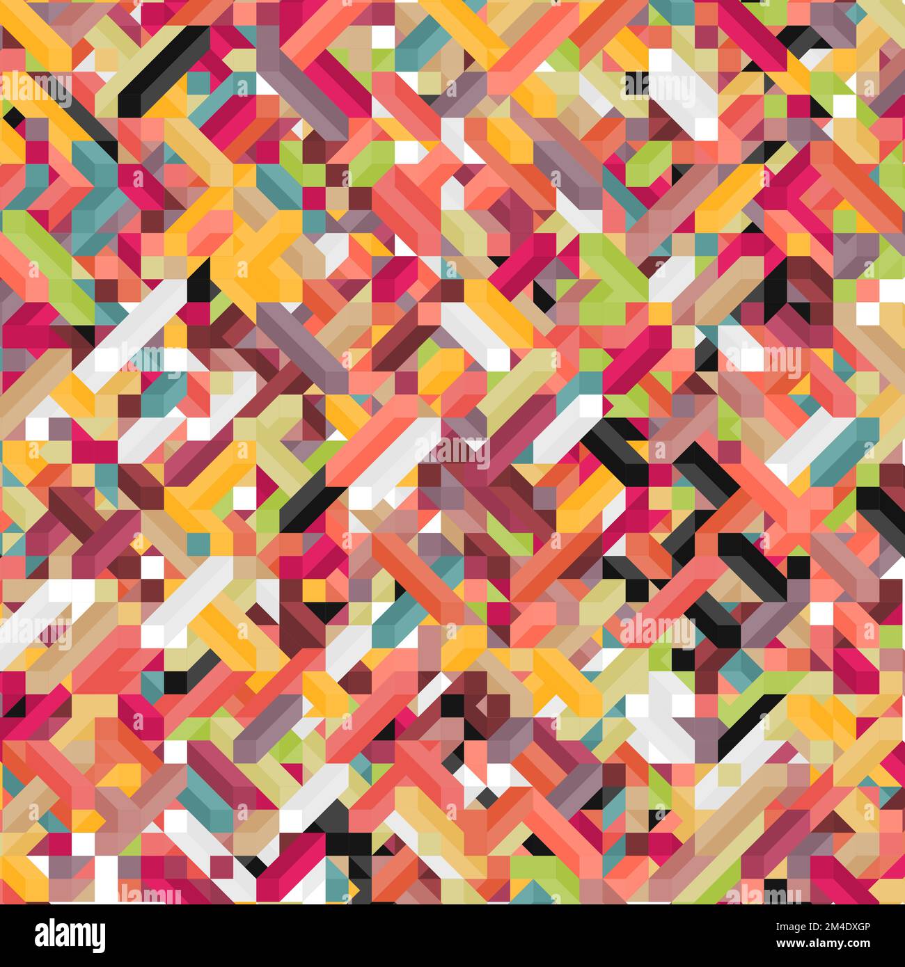 Color Dimonds illusion background generative pattern illustration Stock ...