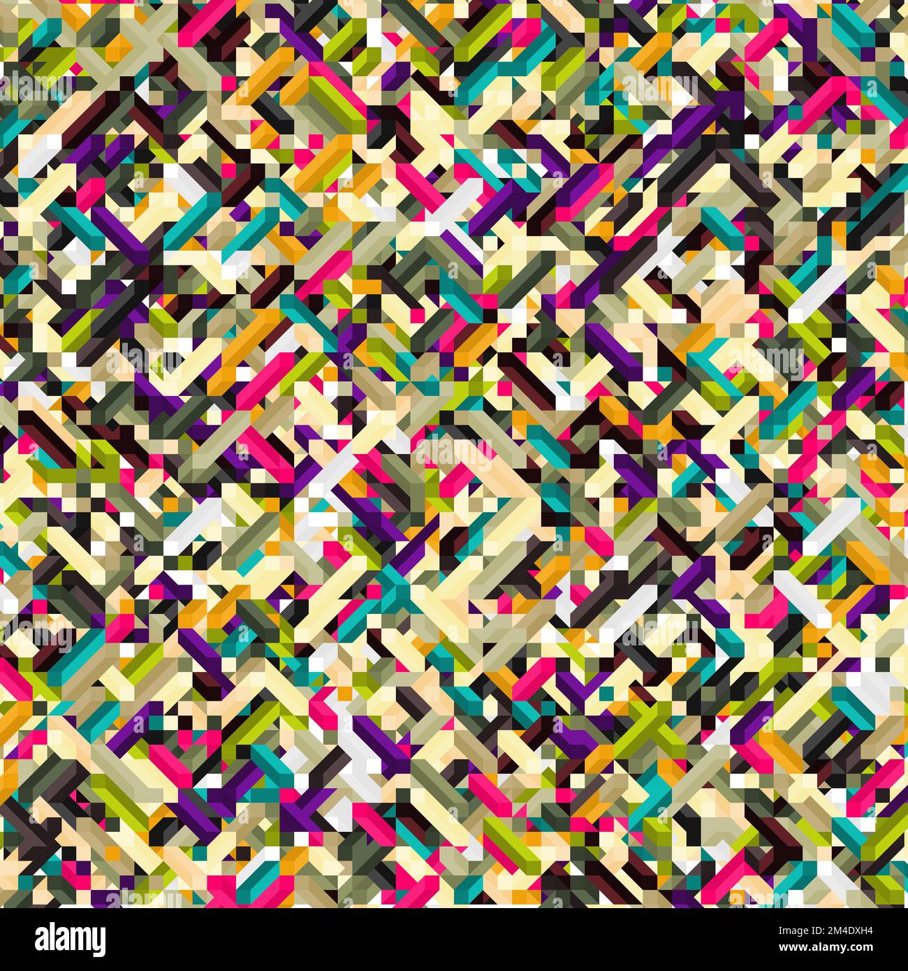 Color Dimonds illusion background generative pattern illustration Stock ...
