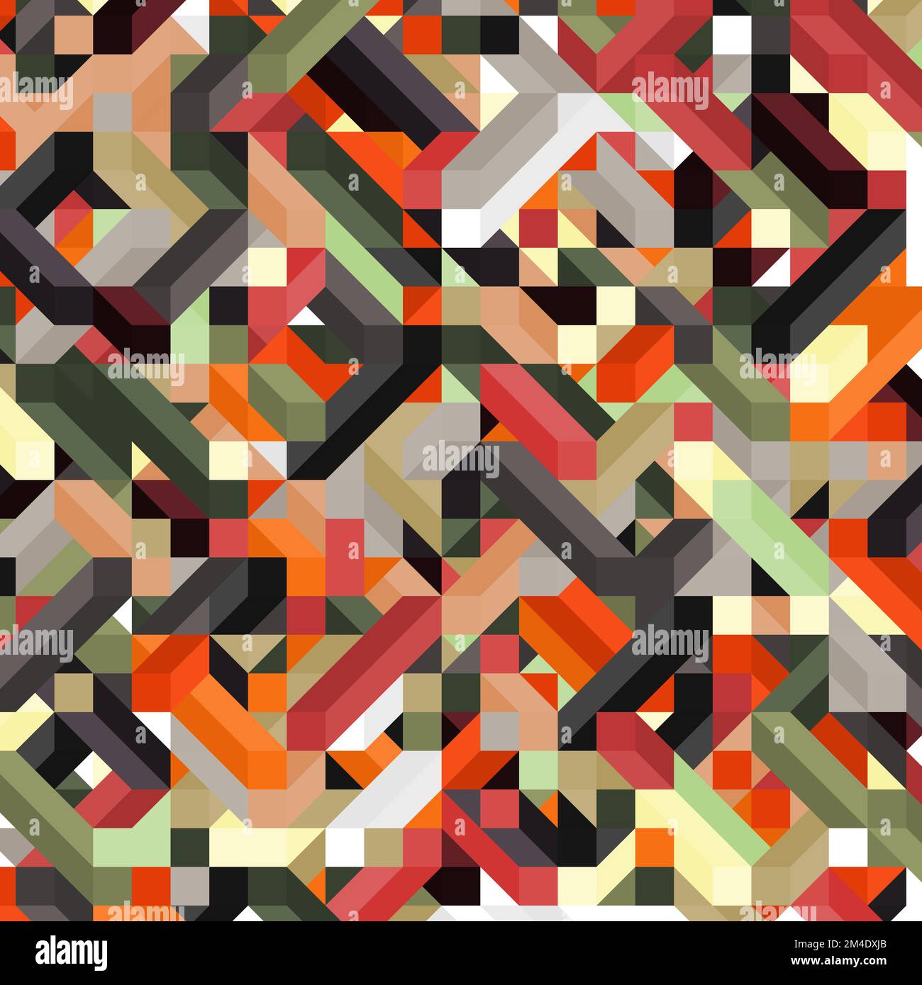 Color Dimonds illusion background generative pattern illustration Stock ...