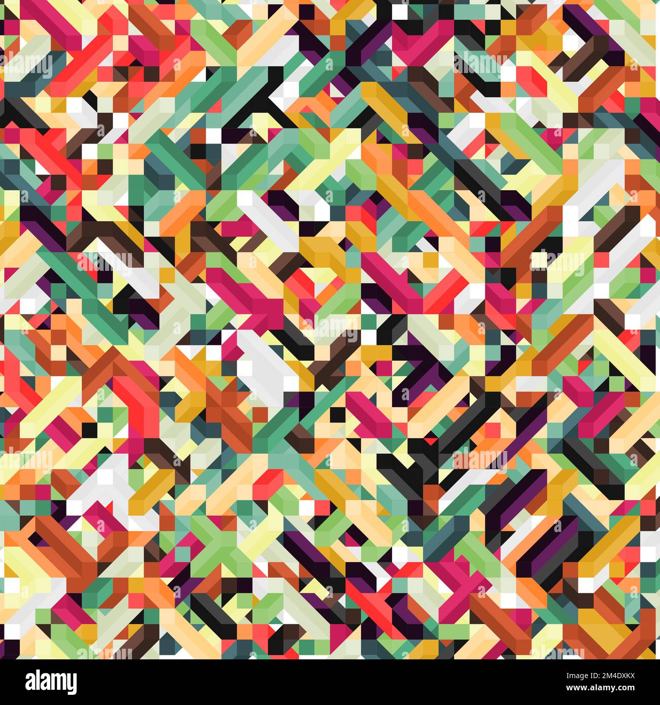 Color Dimonds illusion background generative pattern illustration Stock ...
